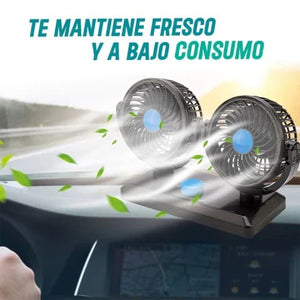 VENTILADOR PREMIUM PARA AUTO DOBLE CABEZAL